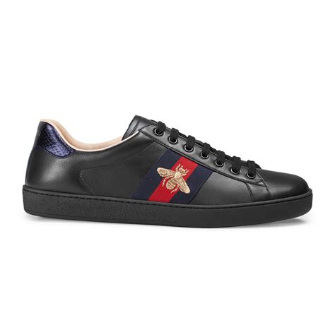 gucci ace embroidered sneakers black|gucci new ace platform sneakers.